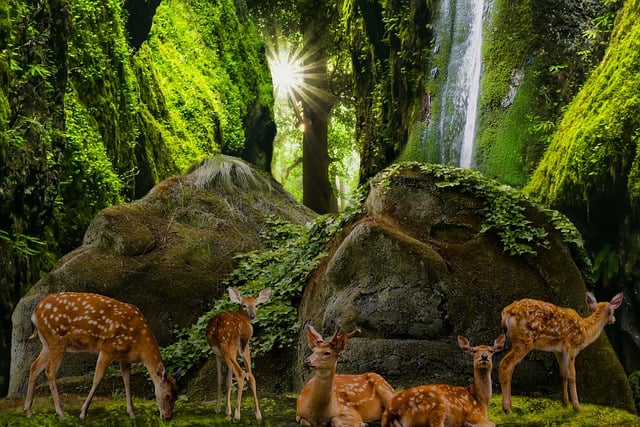 Free nature landscape forest illustration
