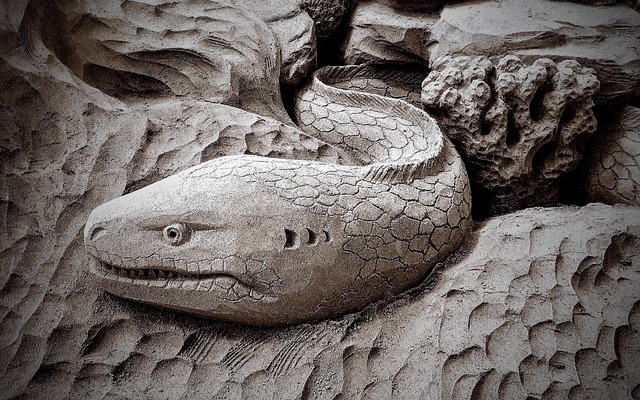 Free Sand Sculpture Fish photo and picture