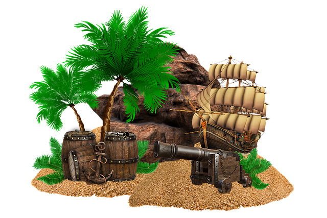 Free cannon sail anchor illustration