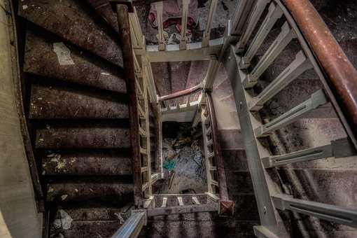 Лестница, Urbex, Архитектуры, Старый