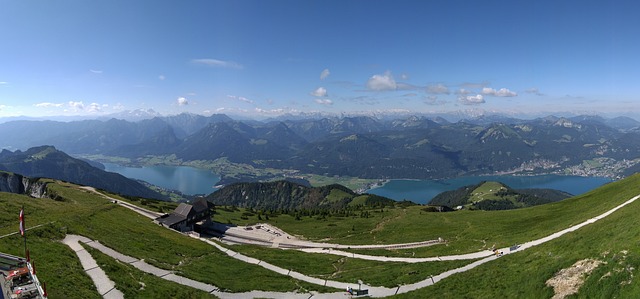 Schafberg, Österreich, Fernsicht