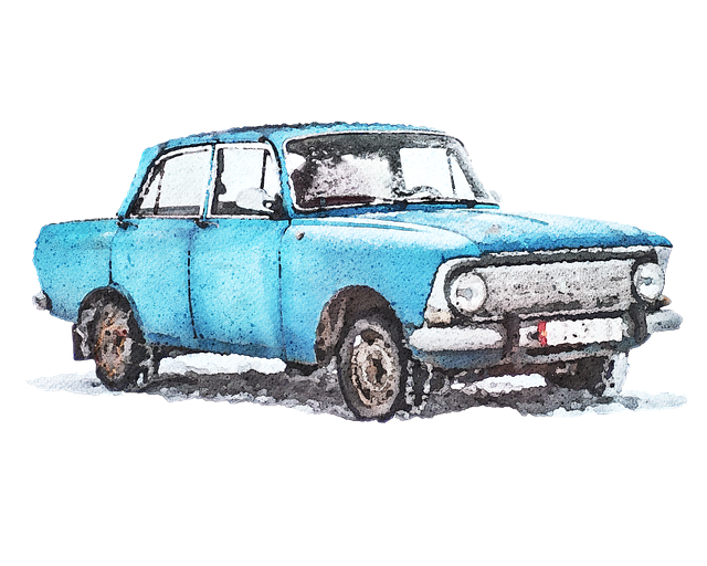 Download free HD stock image of Watercolor Car Free watercolor car vehicle illustration