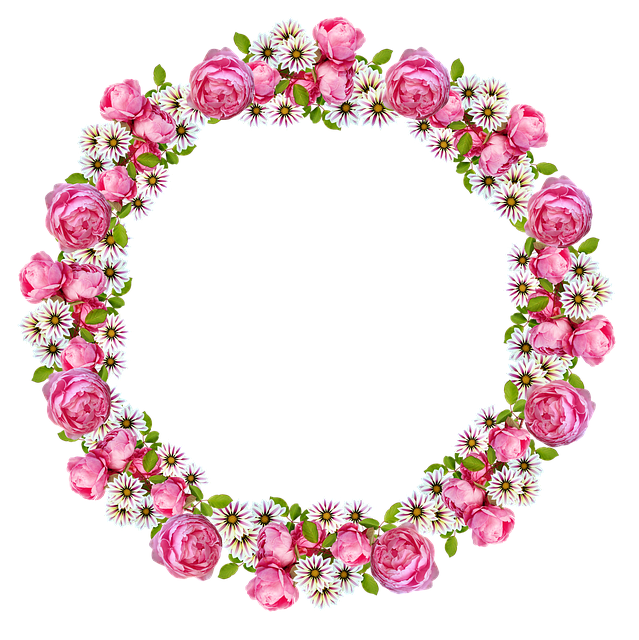 Free frame border wreath illustration
