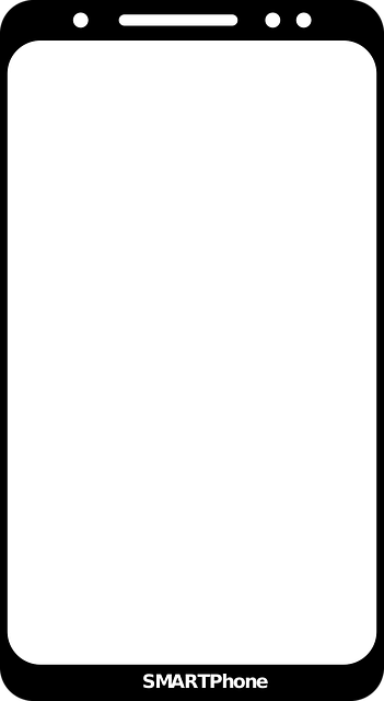 Smartphone, Sort, Ikon