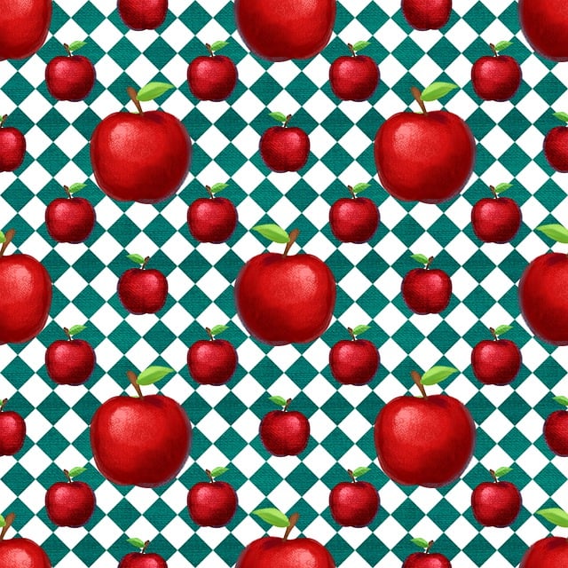 Free apples fruit pattern illustration