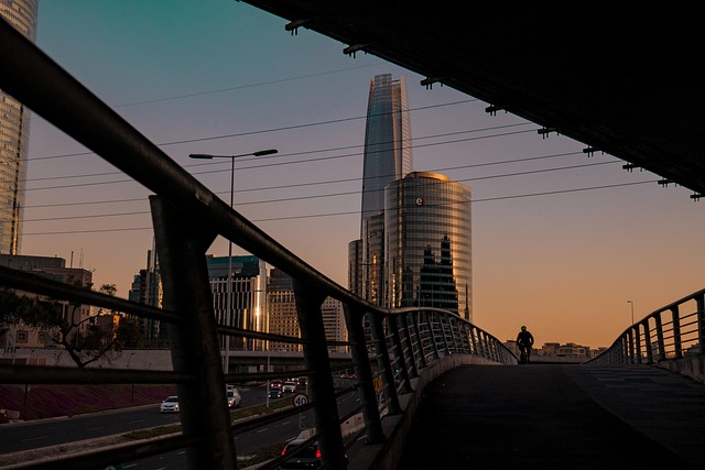 Stadt, Sonnenuntergang, Architektur