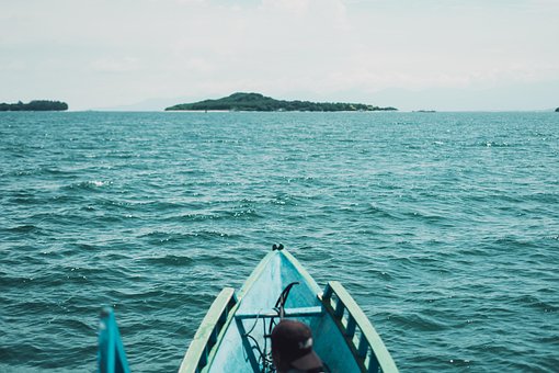 Boot, Meer, Island, Indonesien, Bali