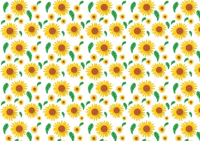 Download free HD stock image of Sunflower Template Free sunflower template flower illustration