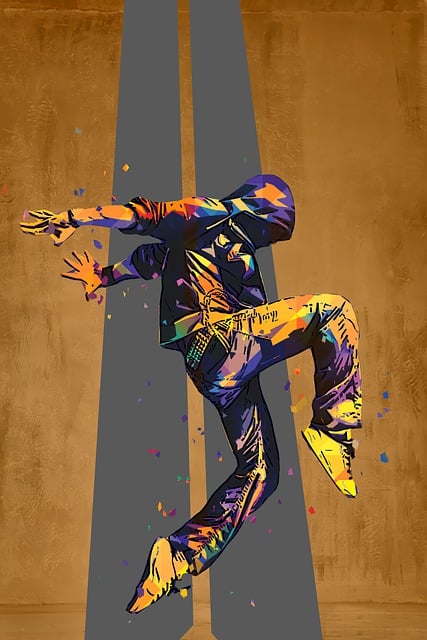 Free hiphop dancer man illustration