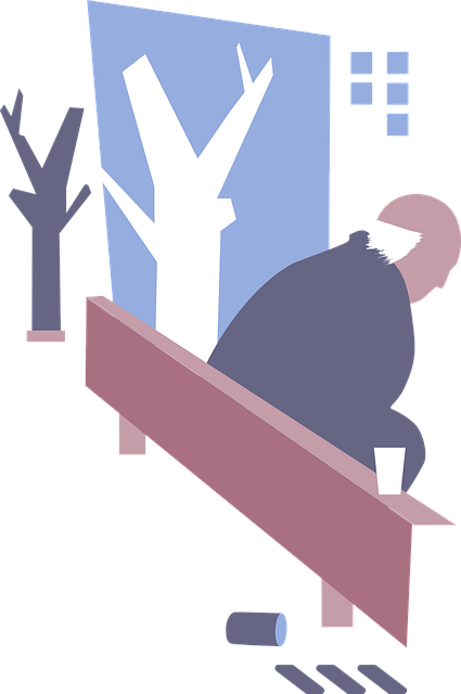 Free clochard loneliness poverty vector