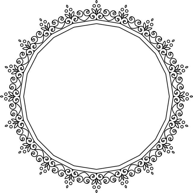 Free frame border line art vector
