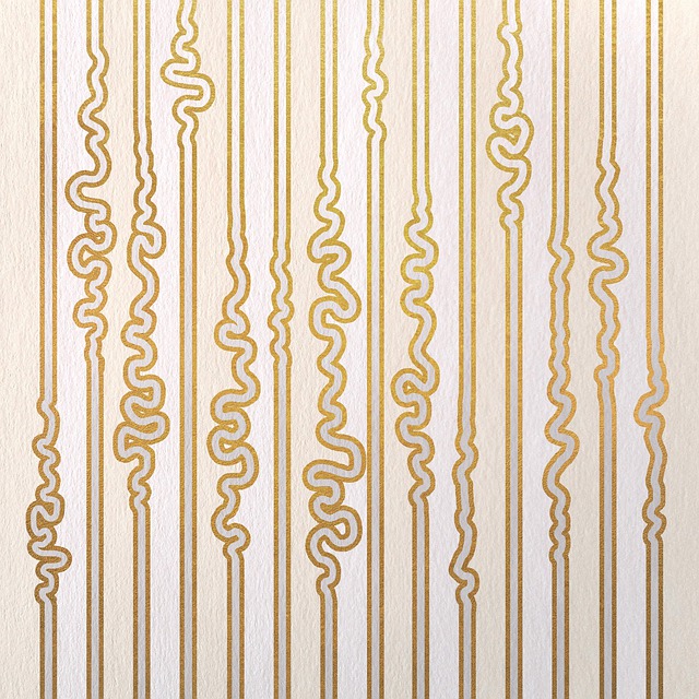 Rayures, Modèle, D'Or, Blanche, Tordu