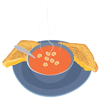 Queso Asado, Sopa De Tomate