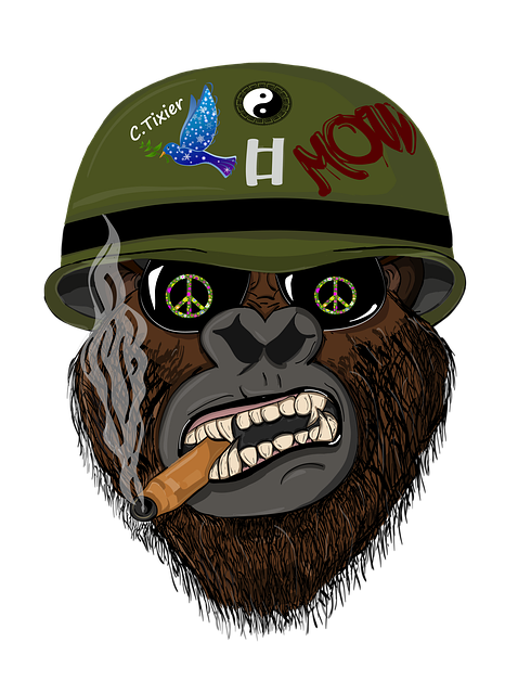 Free Gorilla Smoking illustration and picture