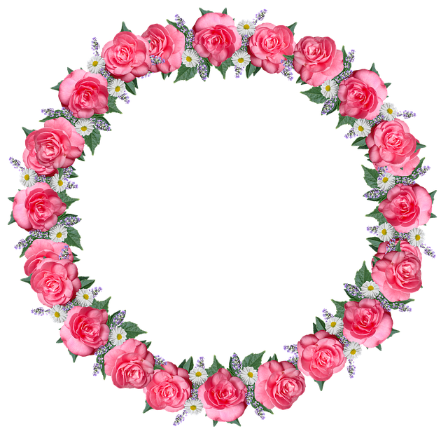 Download free HD stock image of Frame Border Free frame border wreath illustration