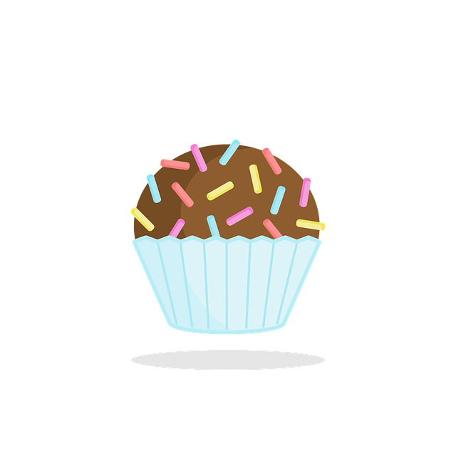 Free brigadier happy birthday cupcake illustration