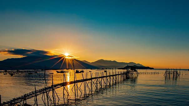 Free Sea Morning photo and picture