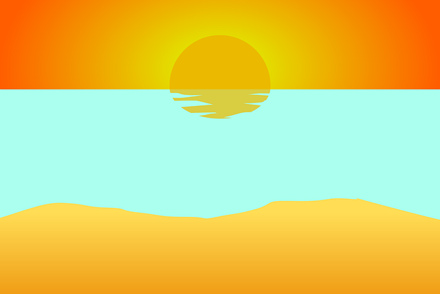 Free sun beach background illustration
