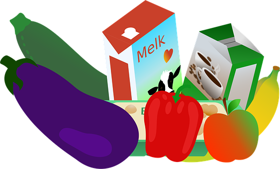 Free Shopping Groceries vector and picture