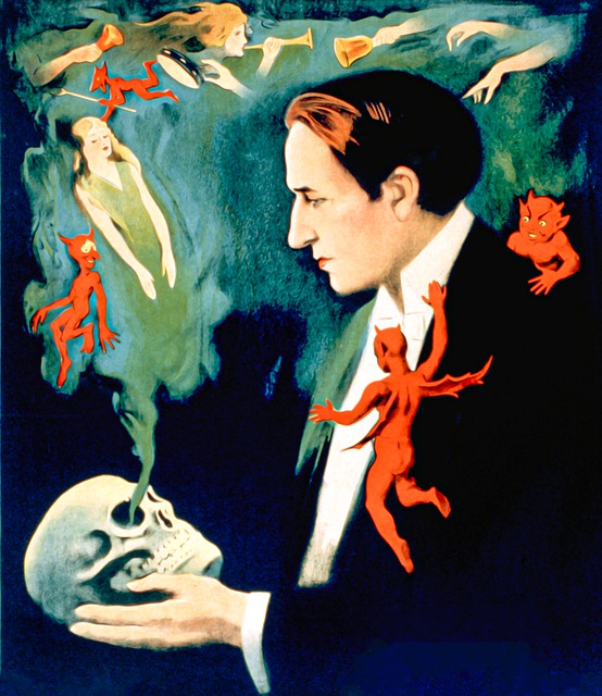 Free magician skull psychic illustration