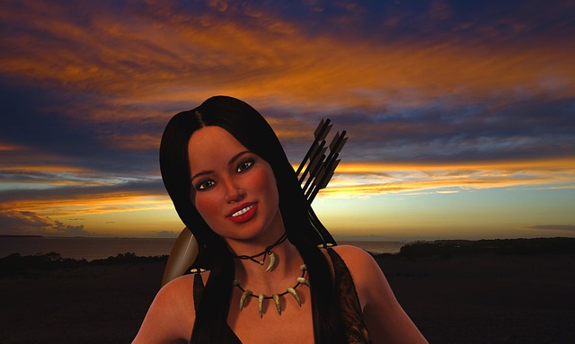 Free native american nature female illustration