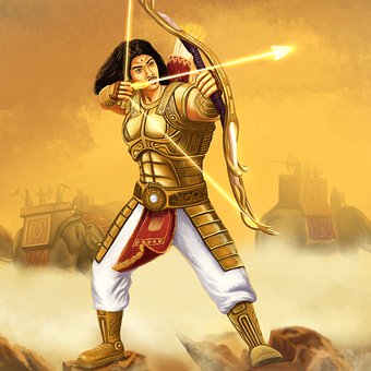 Arjuna, Kriger, Bue Og Pile, Rustning