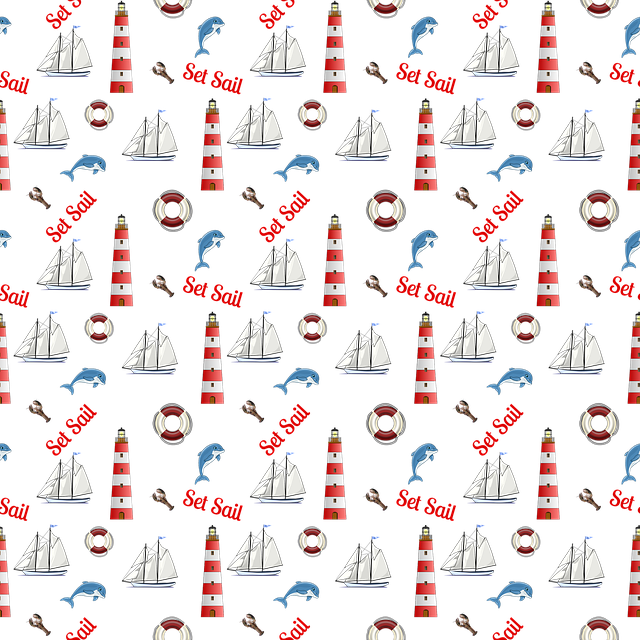 Free nautical lighthouse sea illustration