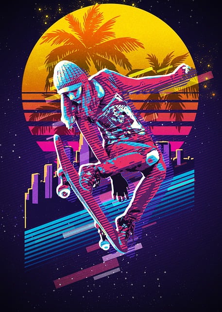 Free skater girl female illustration
