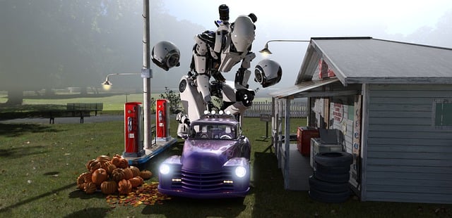 Het Meisje En De Robot, Robot, Bloem