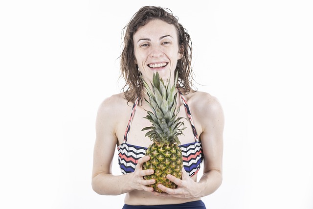 Free Woman Pineapple photo and picture