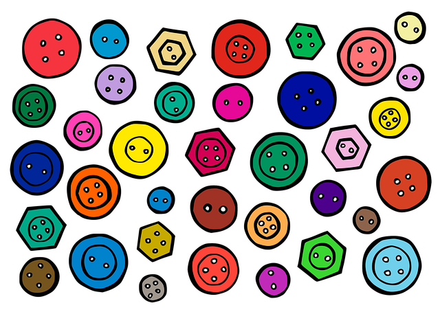 Free button retaining sewing illustration