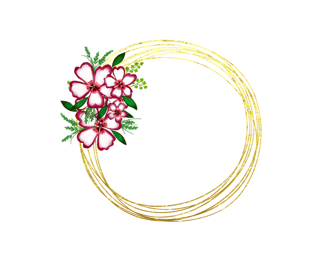 Free decorative wreath ornament illustration