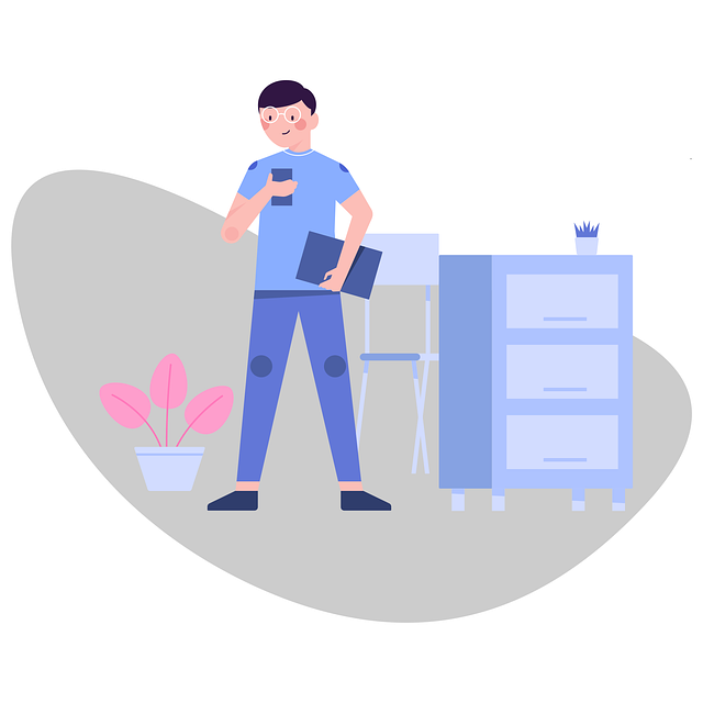 Free man office work vector