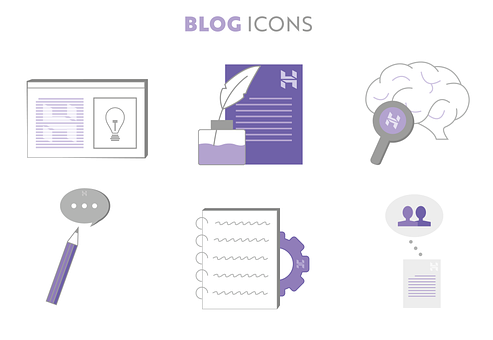 Blog, Pictogrammen, Web, Informatie
