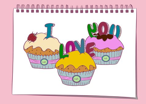 Free Muffin Love illustration and picture