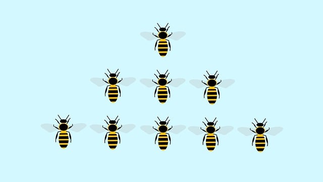 Free bee lead leadership illustration