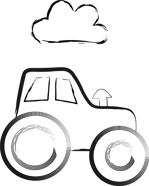 Free tractor vehicle field illustration