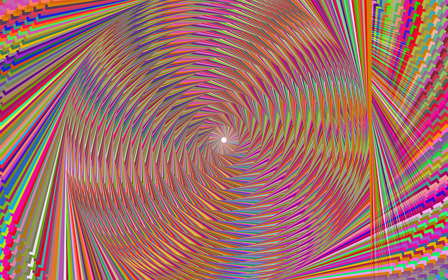 Free psychedelic spiral abstract vector