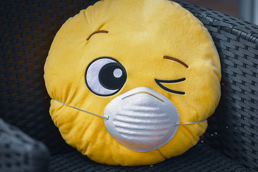 Pillow, Face, Facemask, Emoji, Wink
