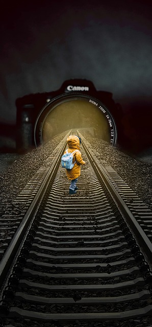 Free Train Tracks Boy photo and picture