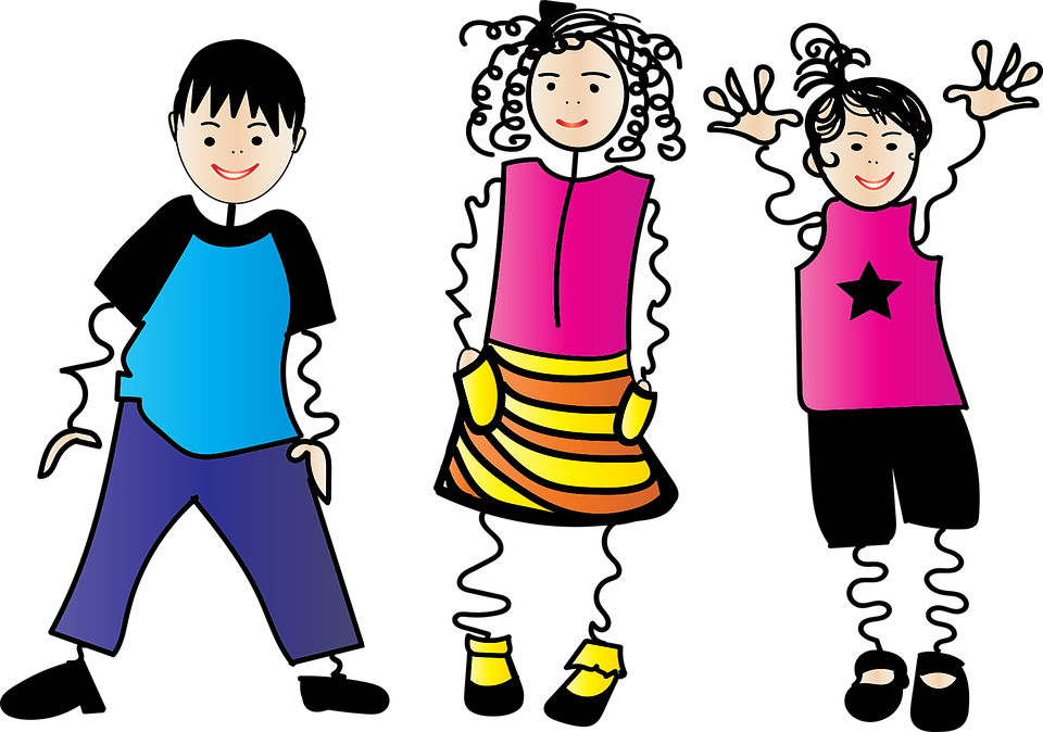 Stick Children, Stickman, Girl, Boy, Children, People