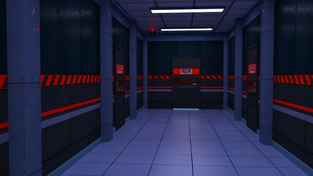 Free space floor corridor illustration