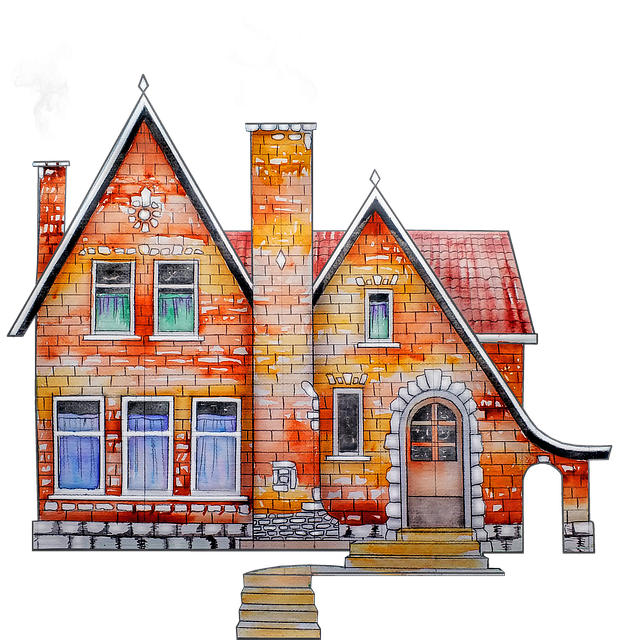 Free house classic brick illustration