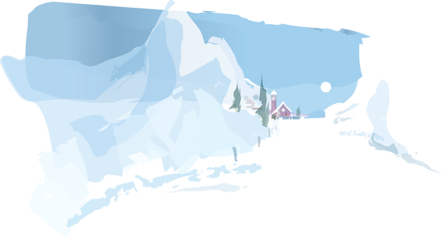 Free snow mountain nature illustration