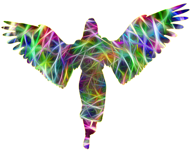 Free sacred geometry angel cosmic illustration