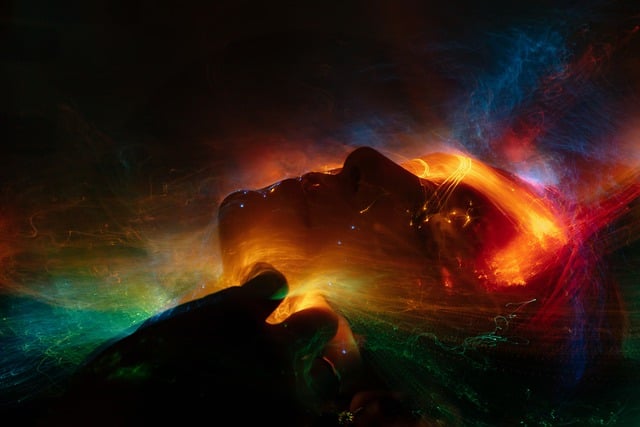 Free light abstract light painting illustration