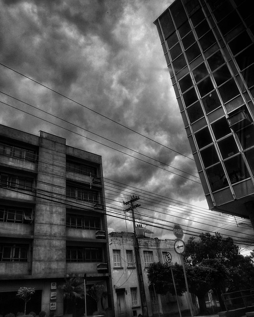 Gebäude, Bp, Wolken, Stadt