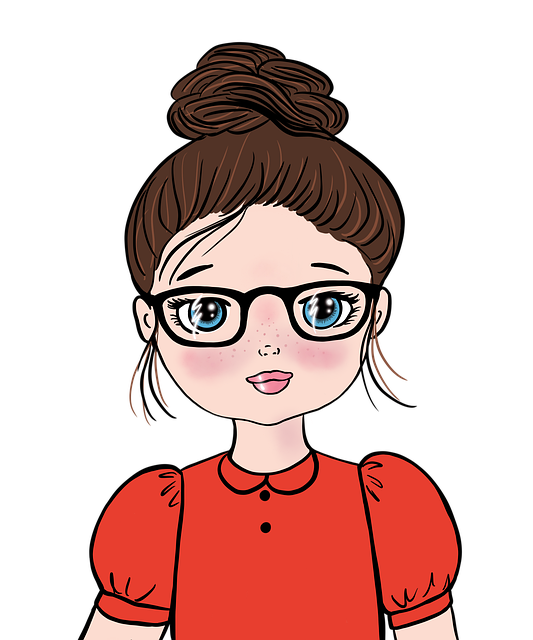 Free woman glasses girl illustration