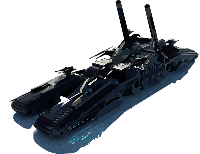 Free tank mobile artillery futuristic weaponry vector