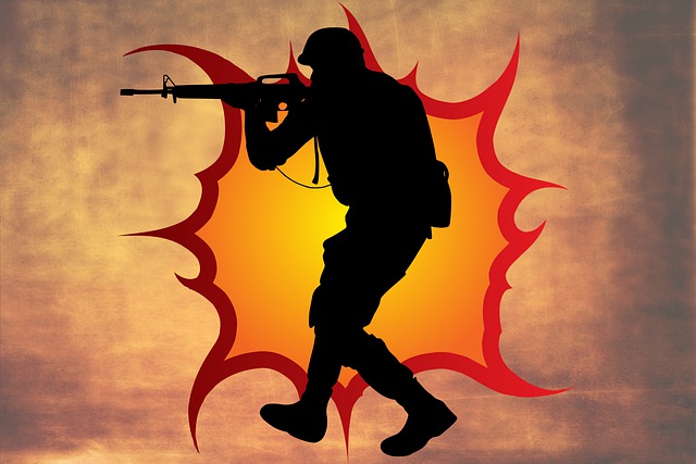 Free solider war silhouette illustration